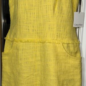 Calvin Klein Sunny Yellow Dress NWT